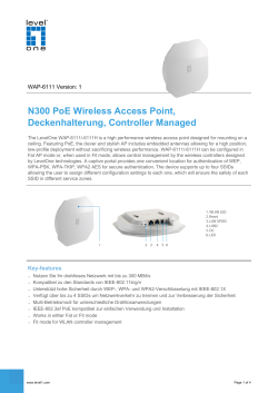 N300 PoE Wireless Access Point, Deckenhalterung, Controller