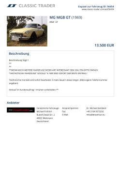 MG MGB GT (1969) 13.500 EUR