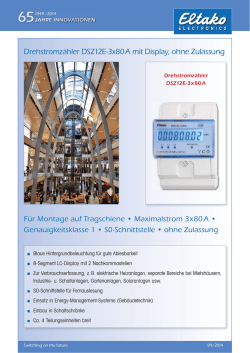 Drehstromz&auml;hler DSZ12E-3x80A mit Display, ohne