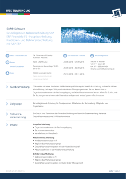 Grundlagenkurs Nebenbuchhaltung SAP ERP