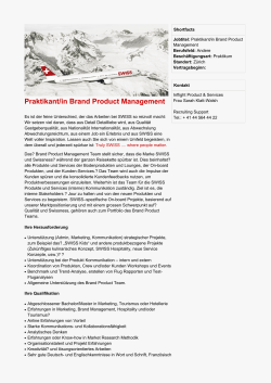 Praktikant/in Brand Product Management