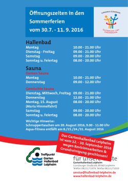 Informationen f&uuml;r unsere G&auml;ste