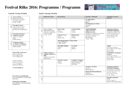 Programme - Fondation Rilke