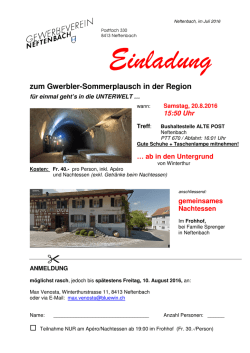 Infos und Anmeldung
