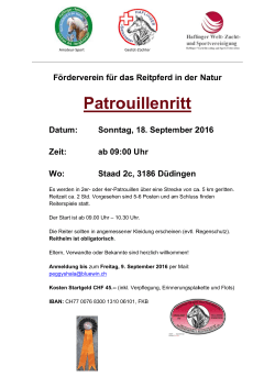Patroullienritt Sonntag 18. September 2016........ - haflinger