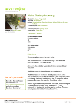 Kleine Gartenplünderung