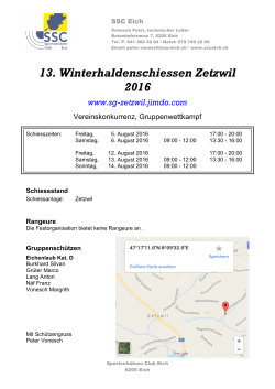 13. Winterhaldenschiessen Zetzwil 2016
