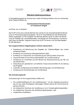 Öffentliche Stellenausschreibung Im Dienstleistungszentrum