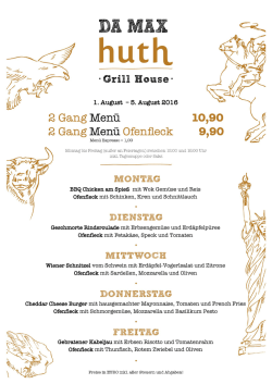 1. August – 5. August 2016