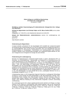 Drucksachen allgemein - Nieders&auml;chsischer Landtag