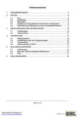 Inhaltsverzeichnis