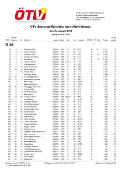 ÖTV-Senioren-Rangliste nach Altersklassen