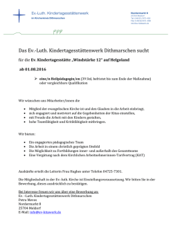 in-Kita Windst&auml;rke 12, Helgoland - ab 01.08.2016