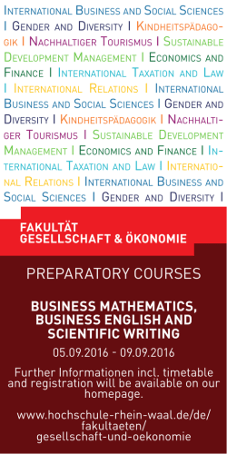 flyer_prepcourse - Hochschule Rhein-Waal