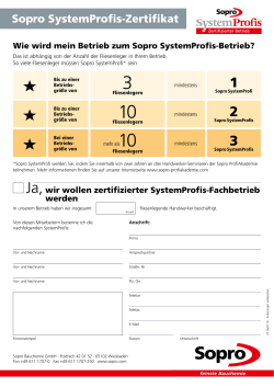 ausfüllbare PDF-Datei - Sopro Bauchemie GmbH