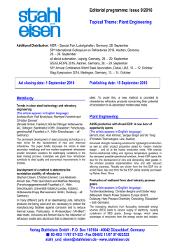 Editorial programme issue 9