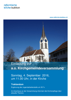 Einladung als PDF - Reformierte Kirche Bubikon
