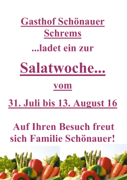 Salatwochen - Gasthof Schönauer