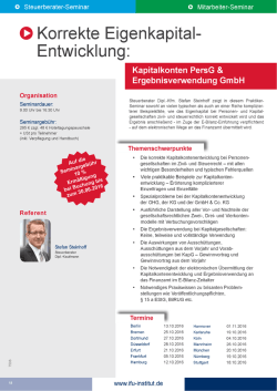 Korrekte Eigenkapitalentwicklung