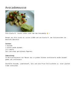 Avocadomousse - Cooking Chef Freunde