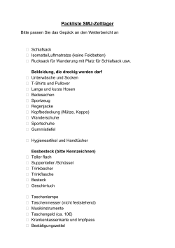 Packliste SMJ