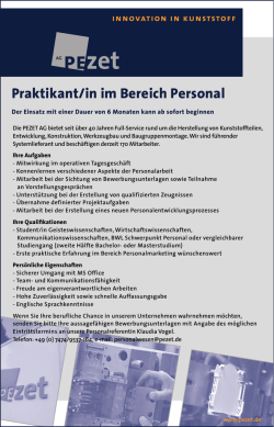 Praktikant/in im Bereich Personal
