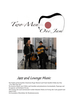 Jazz and Lounge Music - Livemusik D&uuml;sseldorf Kneipentour