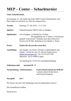 MEP – Center – Schachturnier