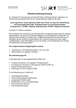 Öffentliche Stellenausschreibung Im Landesamt für Vermessung