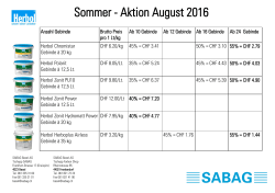 Sommer - Aktion August 2016