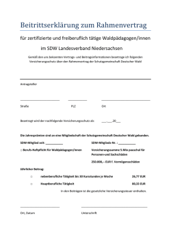 Versicherungsantrag - SDW