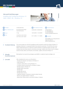 Installing and Configuring Windows 10 (MOC