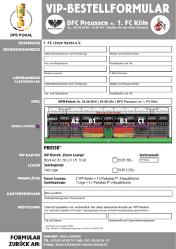 dieses Formular - 1. FC Union Berlin