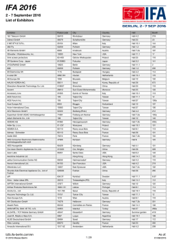 IFA 2016 - IFA Virtual Market Place