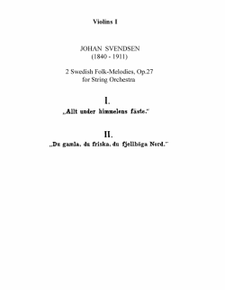 Page 1 Violins I JOHAN SVENDSEN (1840