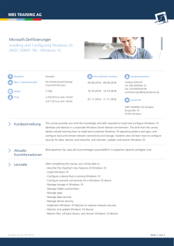 Installing and Configuring Windows 10 (MOC
