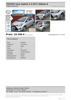 Preis: 16.590 € MwSt. ausweisbar - Autohaus Giese