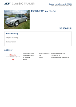 Porsche 911 2.7 (1976) 50.900 EUR