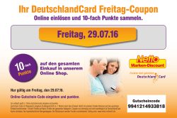 Ihr DeutschlandCard Freitag-Coupon