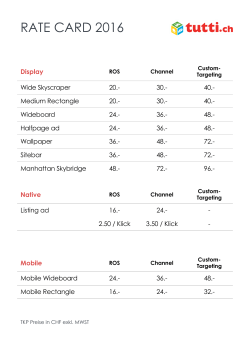 Rate card 2016 - Win