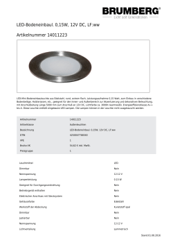 LED-Bodeneinbaul. 0,15W, 12V DC, LF:ww