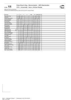 Linie 11 OTH - Universität - Herm.-Höcherl-Straße Roter-Brach