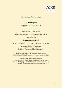 Die Septuaginta Septuaginta