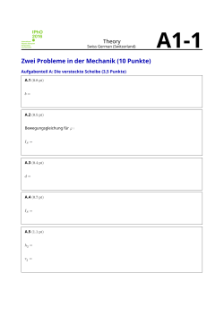 IPhO 2016 - Theory - Two Problems in Mechanics