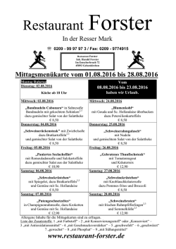 Restaurant Forster - In der Resser Mark