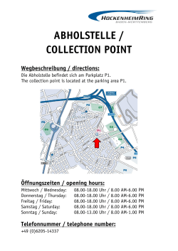 abholstelle / collection point