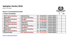 Spielplan Herbst 2016 - Sigmundsherberg