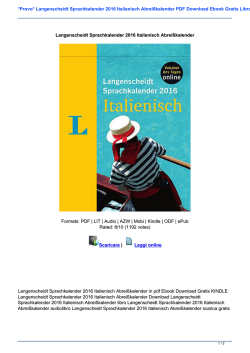 *Provo* Langenscheidt Sprachkalender 2016 Italienisch