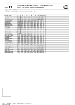 Linie 11 OTH - Universität - Herm.-Höcherl-Straße Roter