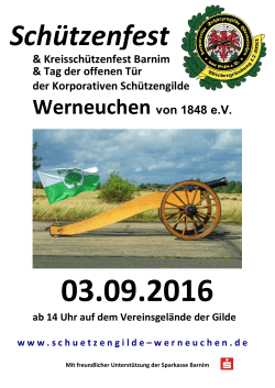 Schützenfest Plakat 2016f - Korporative Schützengilde